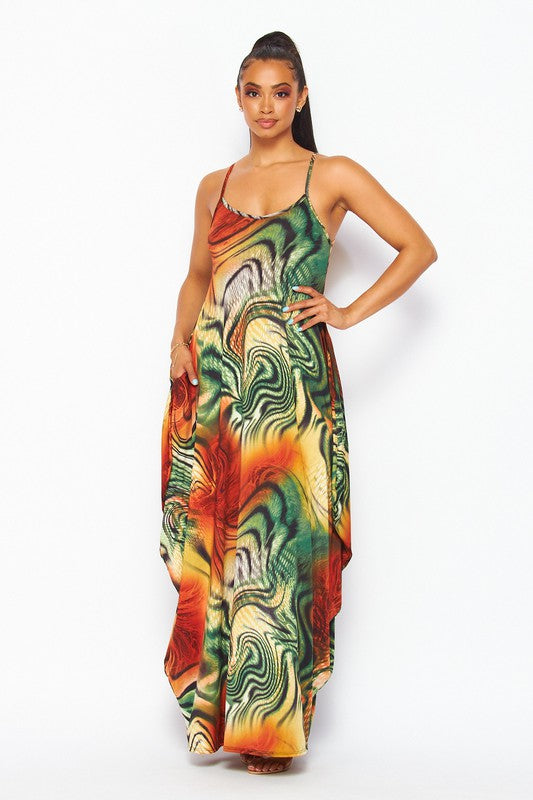 The Desert Swirl Maxi Dress