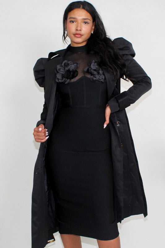Styled & Puffed Trench Coat