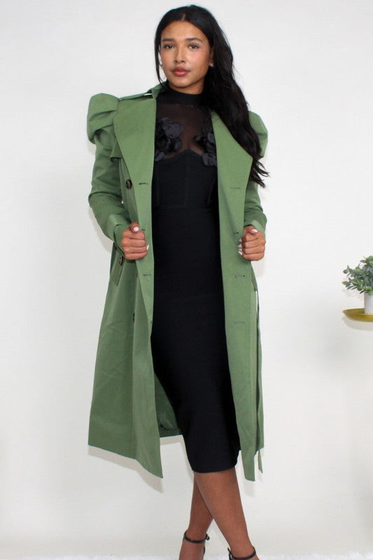 Styled & Puffed Trench Coat