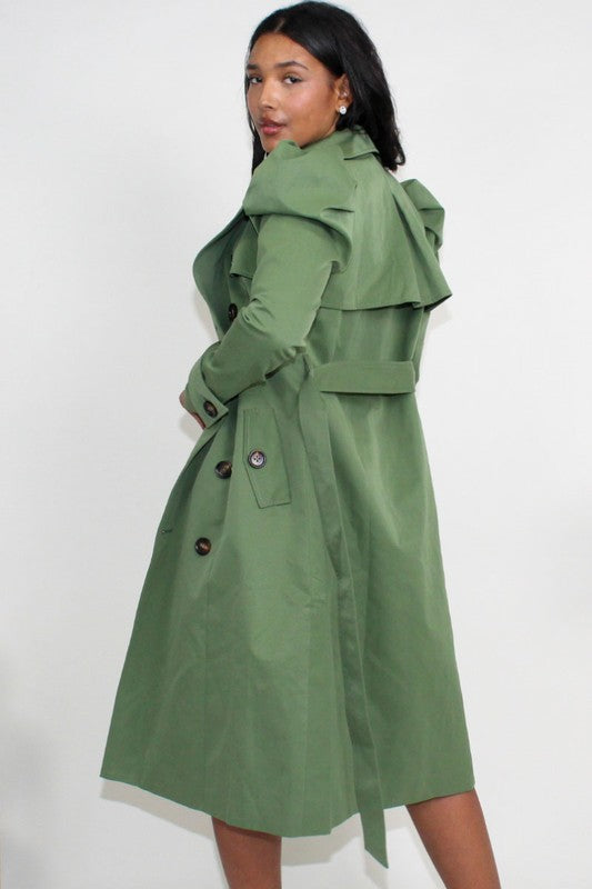 Styled & Puffed Trench Coat