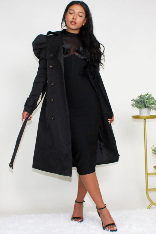 Styled & Puffed Trench Coat