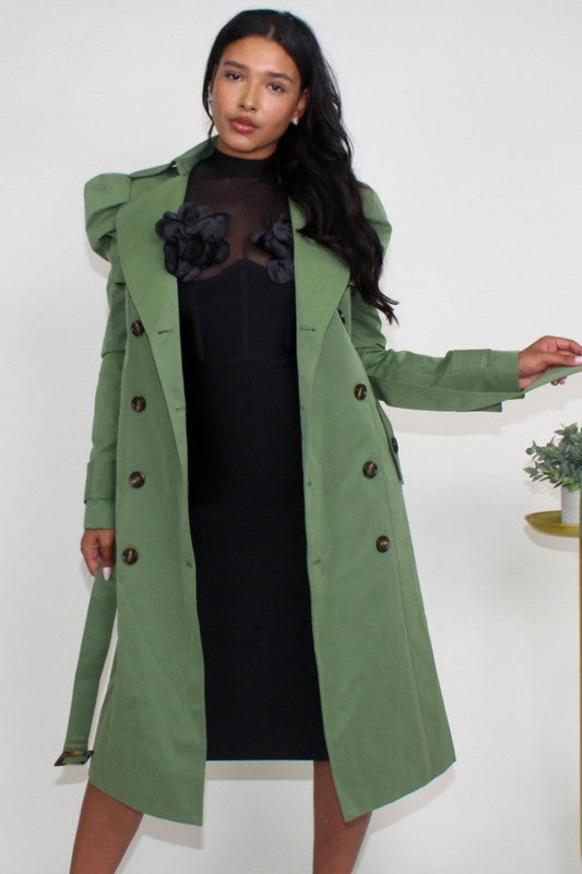 Styled & Puffed Trench Coat