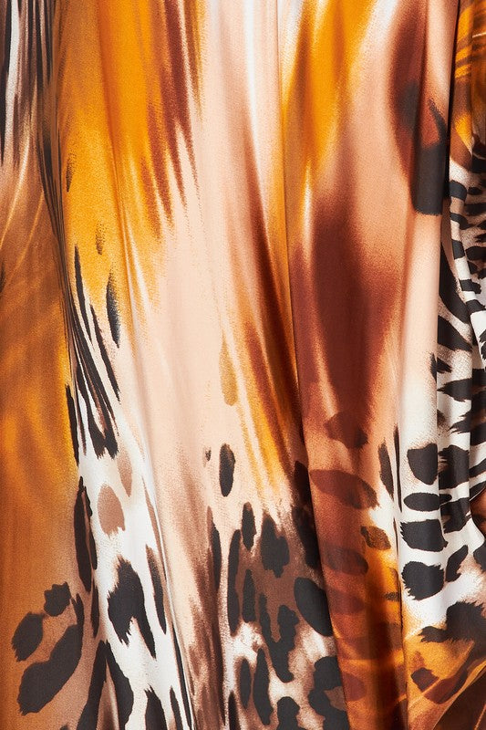 Leopard Swirl Maxi Dress