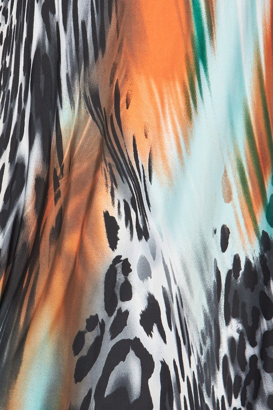 Leopard Swirl Maxi Dress