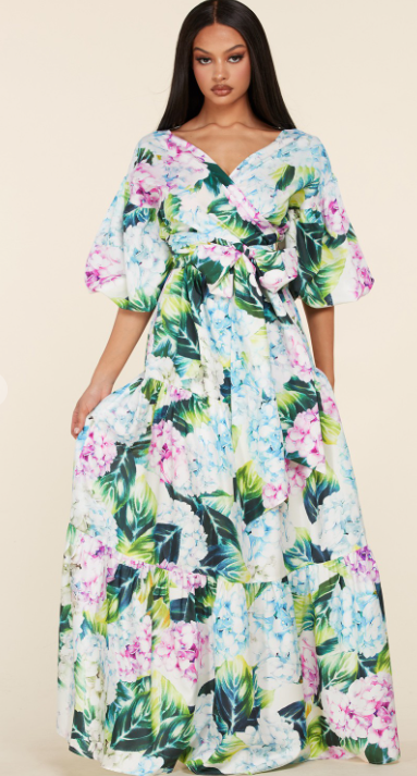 Floral Infusion Maxi Dress