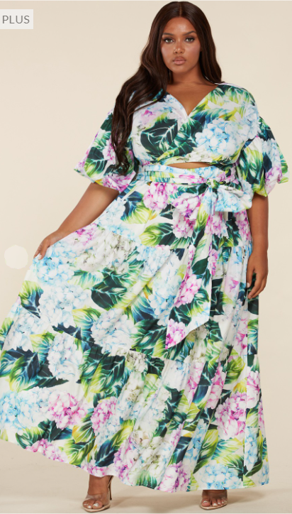 Floral Infusion Maxi Dress