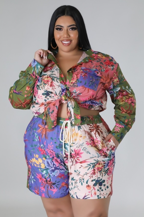 Trapped in Paradise Short Set