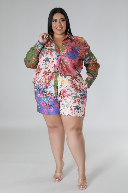 Trapped in Paradise Short Set