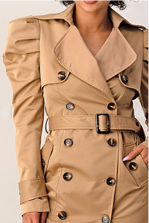 Styled & Puffed Trench Coat