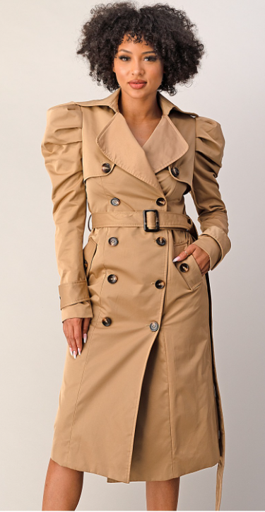 Styled & Puffed Trench Coat