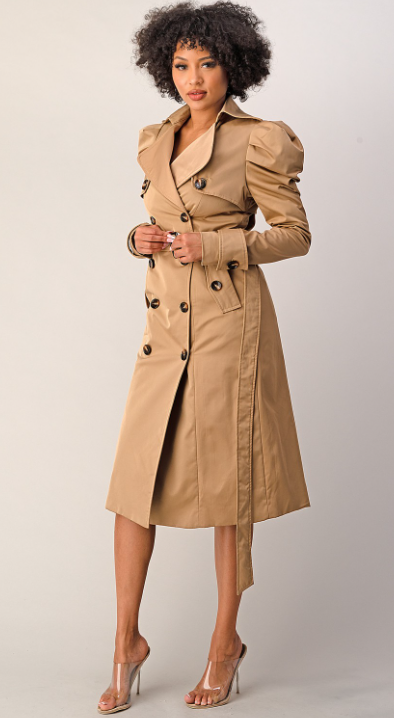 Styled & Puffed Trench Coat