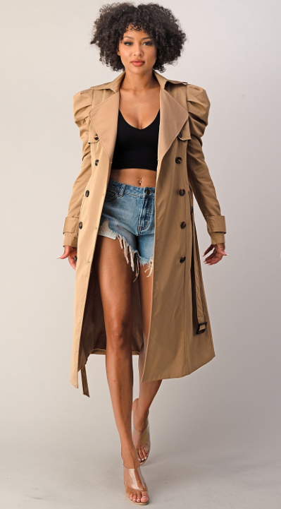 Styled & Puffed Trench Coat