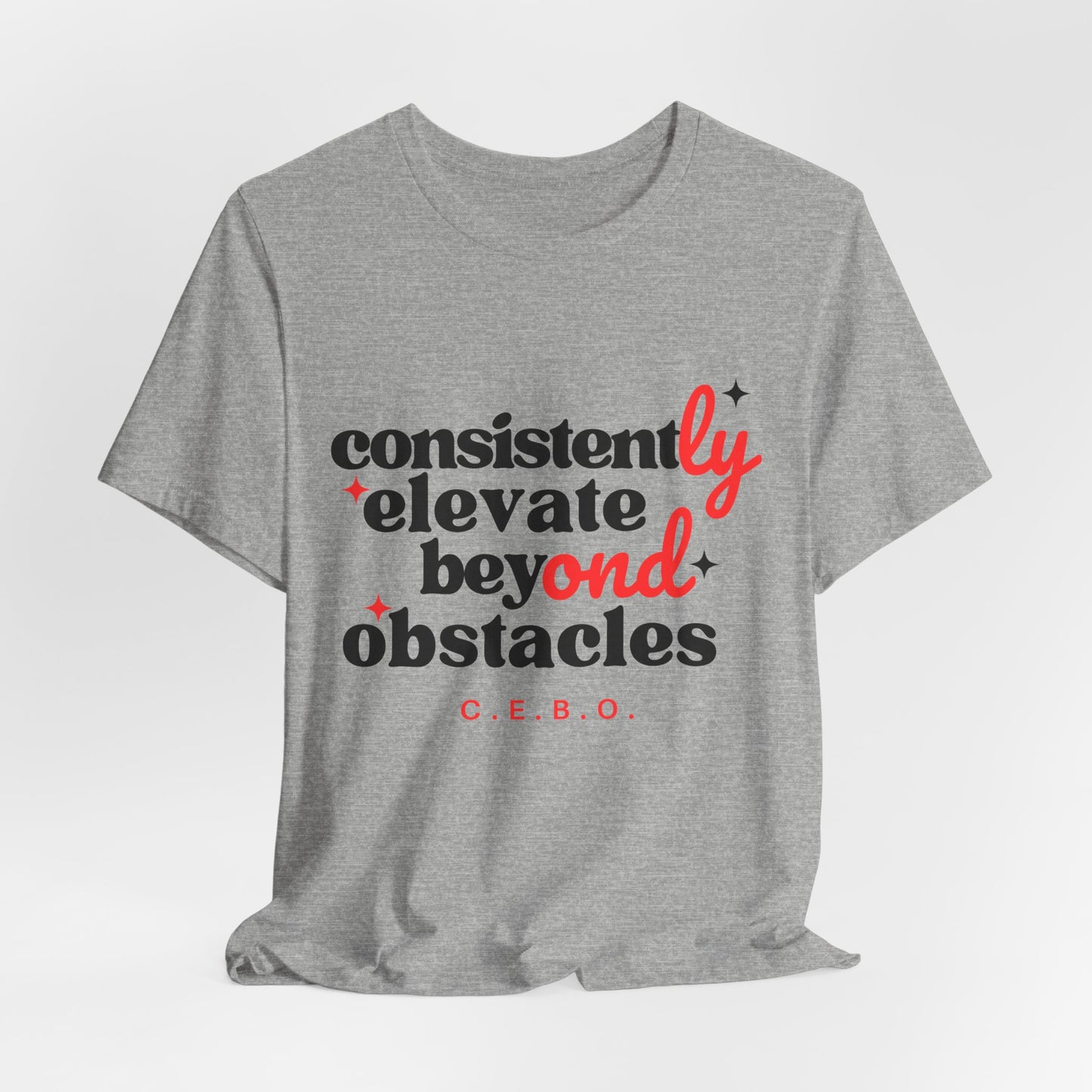 Pretty Consistently Elevate Beyond Obstacles Tee — Black/Red