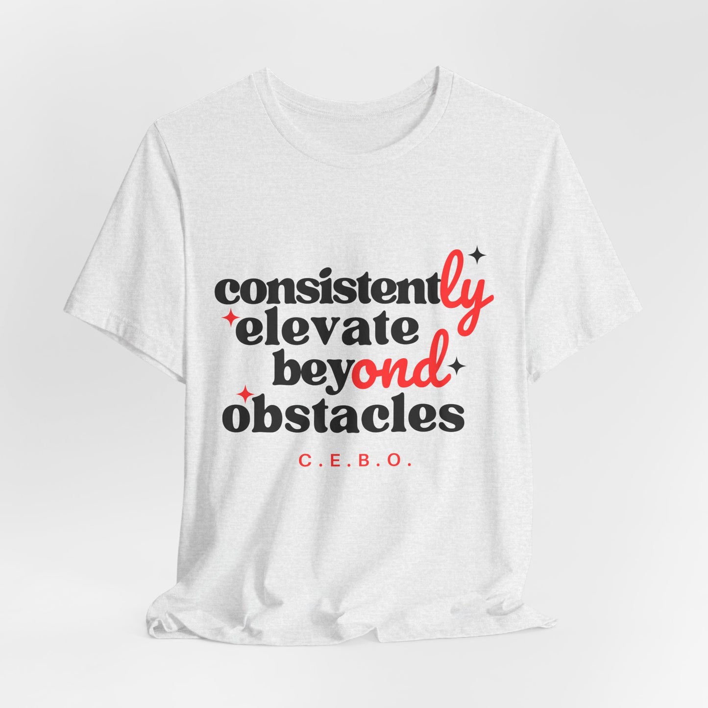 Pretty Consistently Elevate Beyond Obstacles Tee — Black/Red