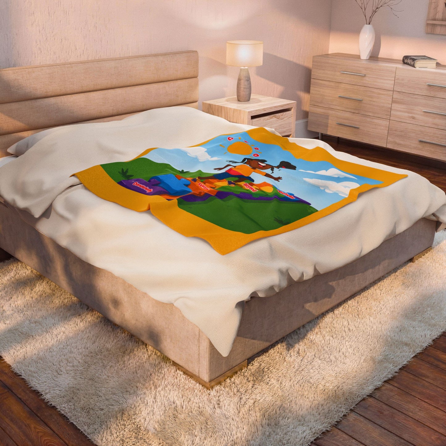 Babygirl C.E.B.O. Velveteen Blanket — Colorful Steps Playtime Design
