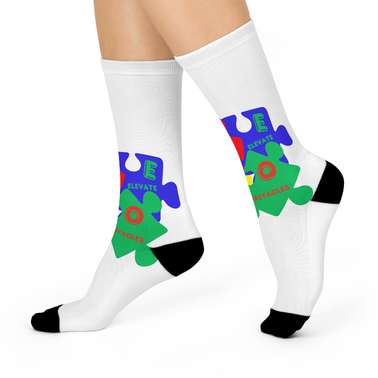 C.E.B.O. - Autism Puzzle Piece Cushioned Crew Socks