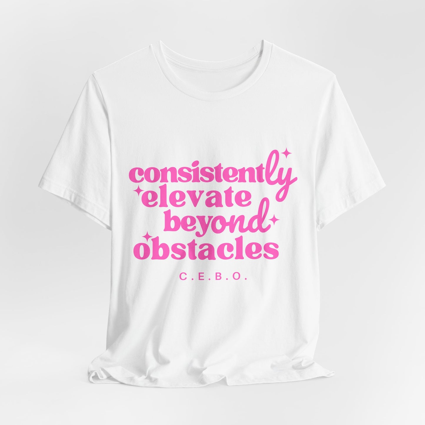 Pretty Consistently Elevate Beyond Obstacles T-Shirt - Pink