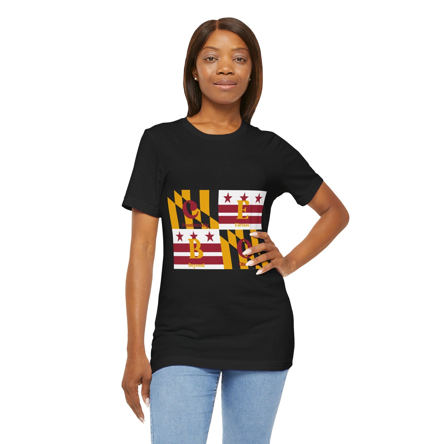 C.E.B.O. - Maryland Flag Geo Block Tee