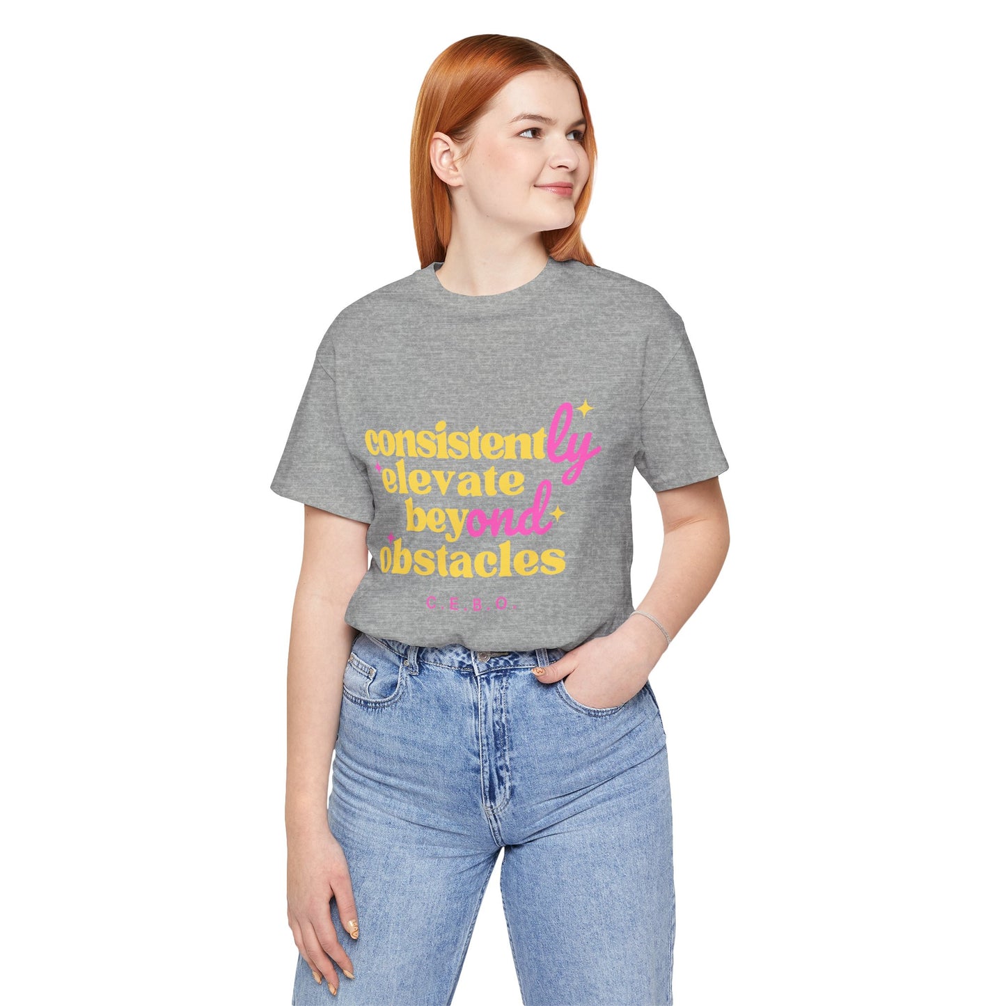 Pretty Consistently Elevate Beyond Obstacles T-Shirt - Yellow