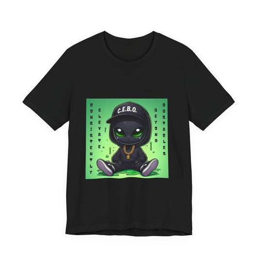 Alien C.E.B.O. Graphic Tee – Cute Urban Alien with Gold Chain