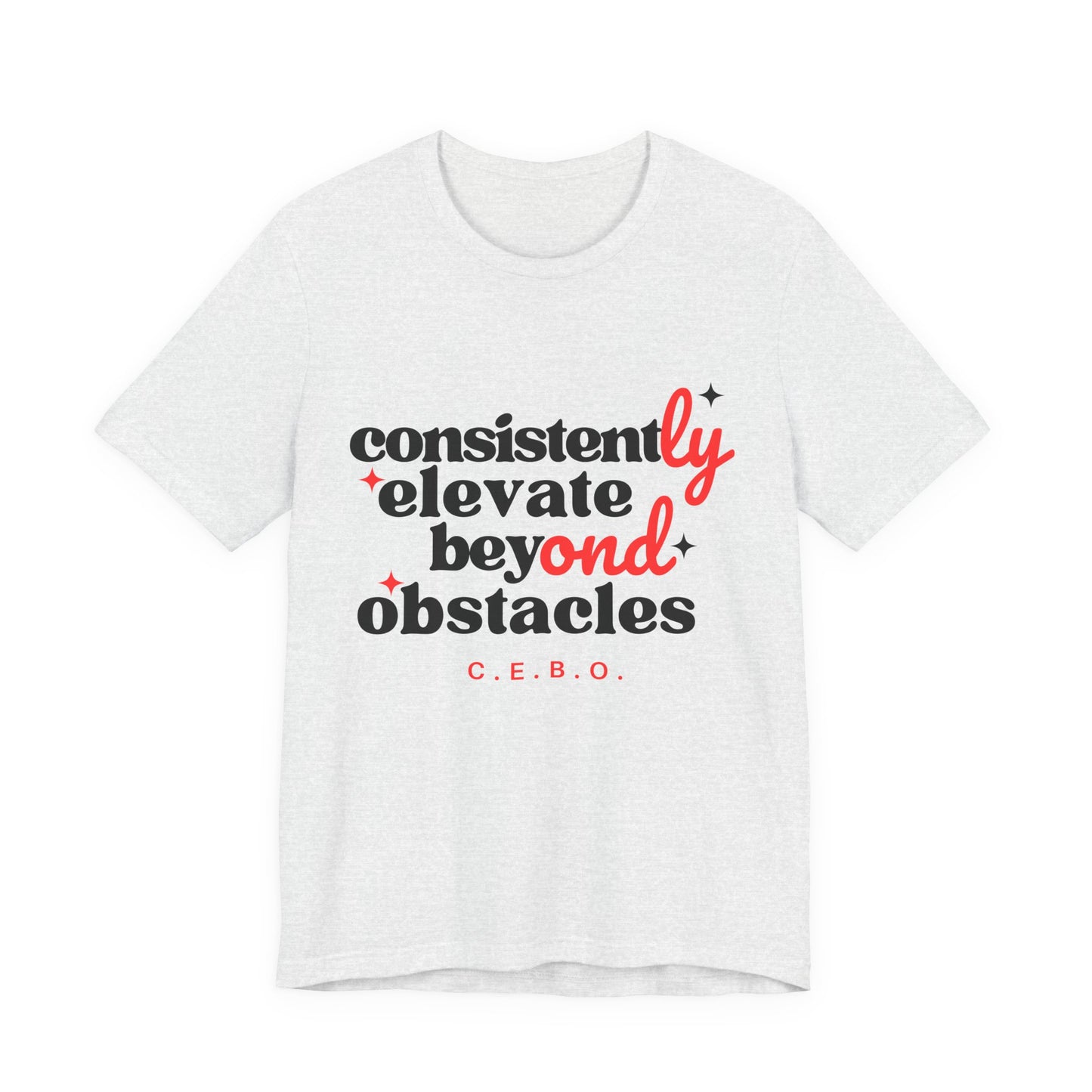 Pretty Consistently Elevate Beyond Obstacles Tee — Black/Red