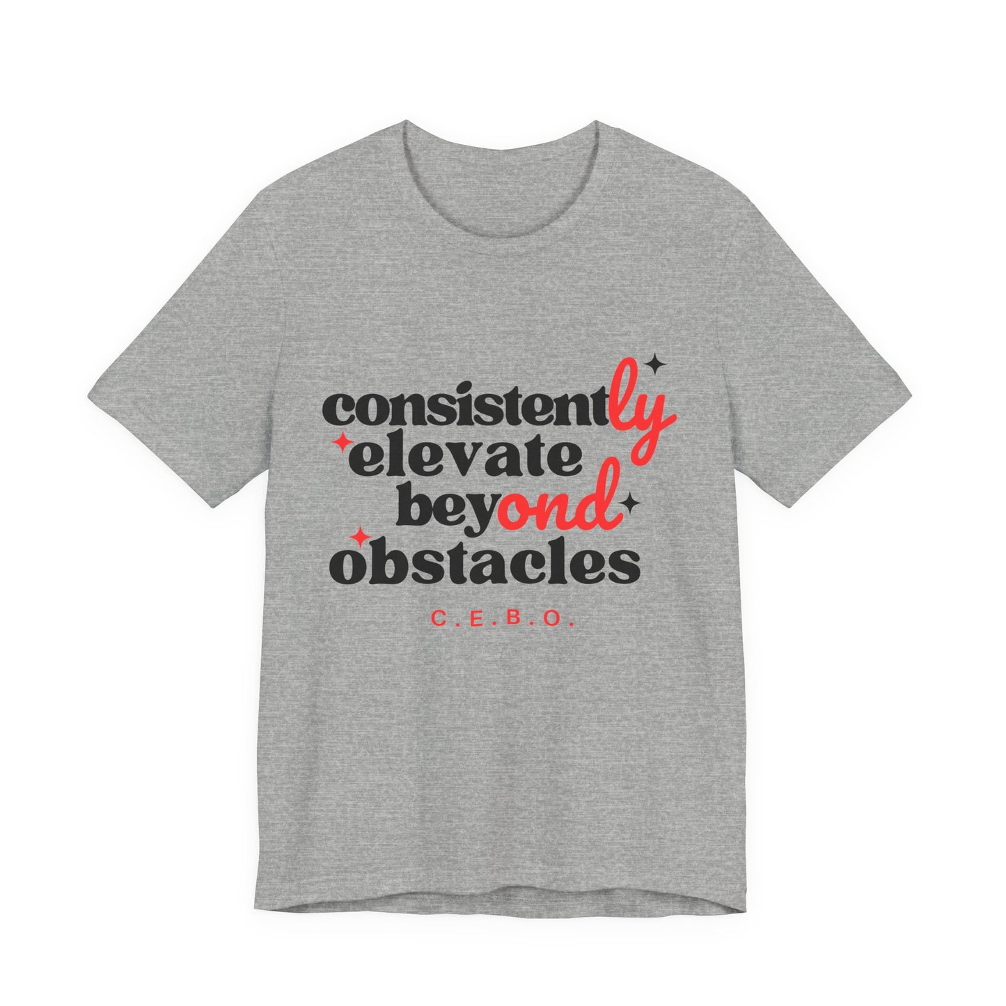 Pretty Consistently Elevate Beyond Obstacles Tee — Black/Red