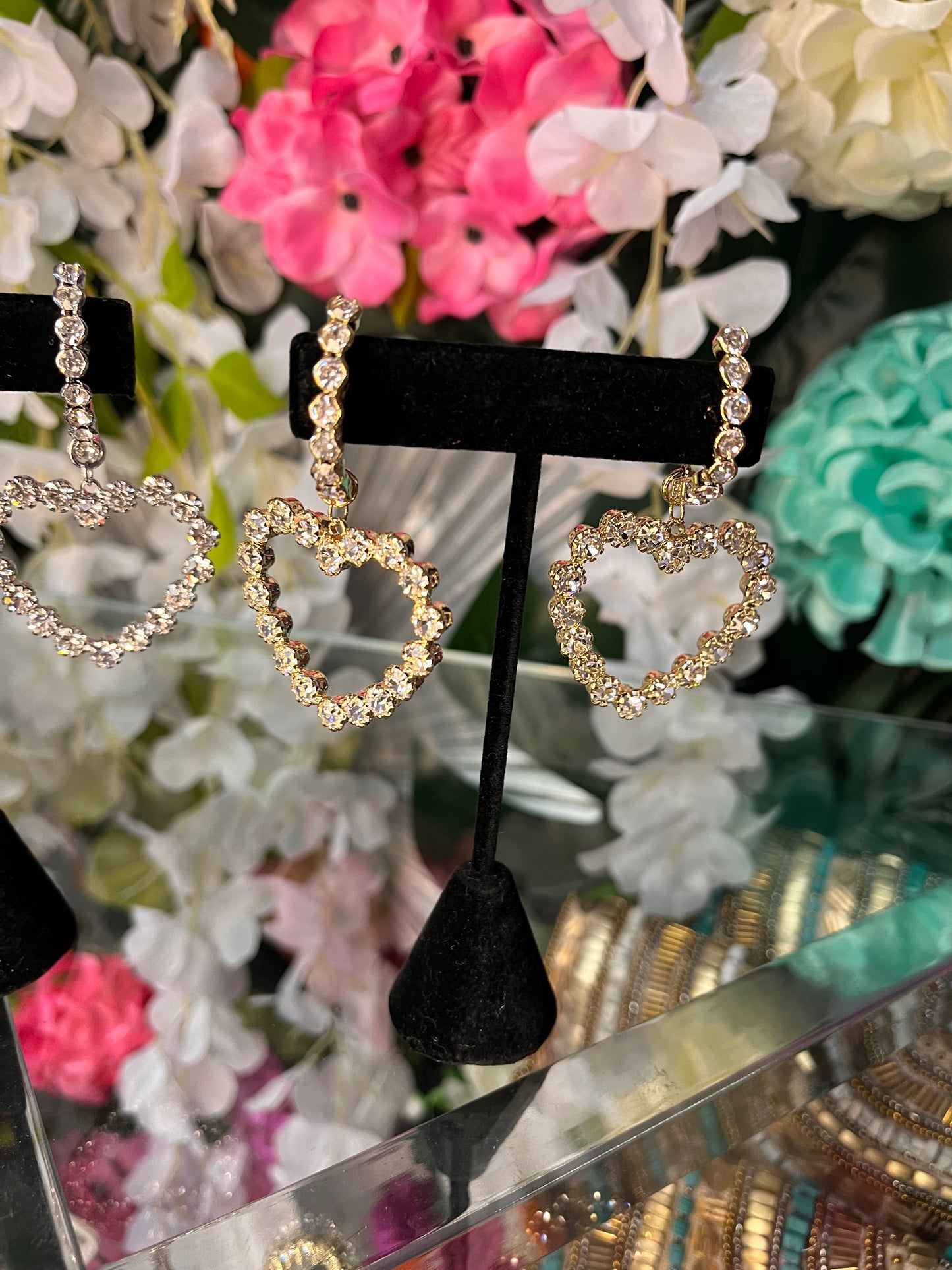 Dangling Hearts Earrings