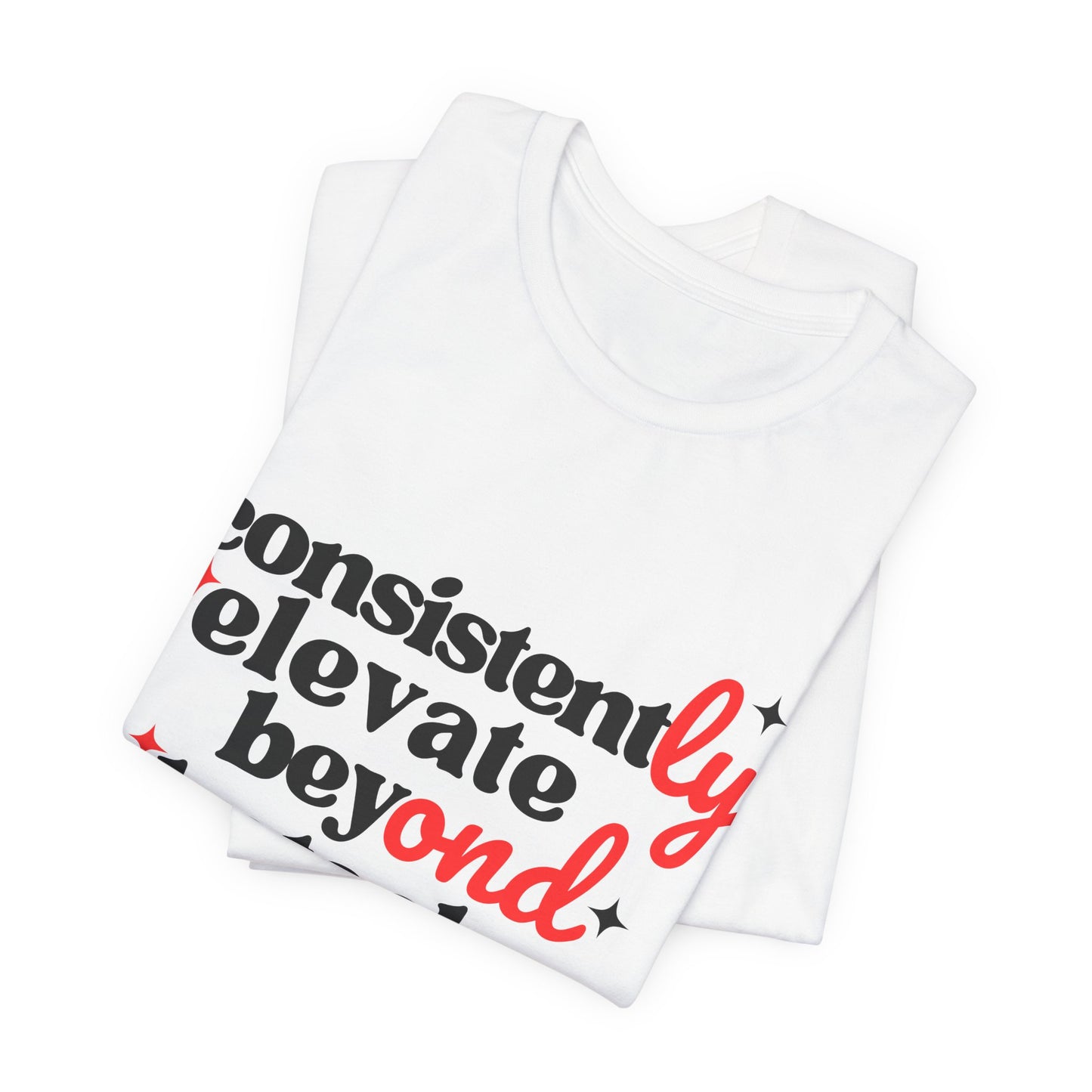 Pretty Consistently Elevate Beyond Obstacles Tee — Black/Red