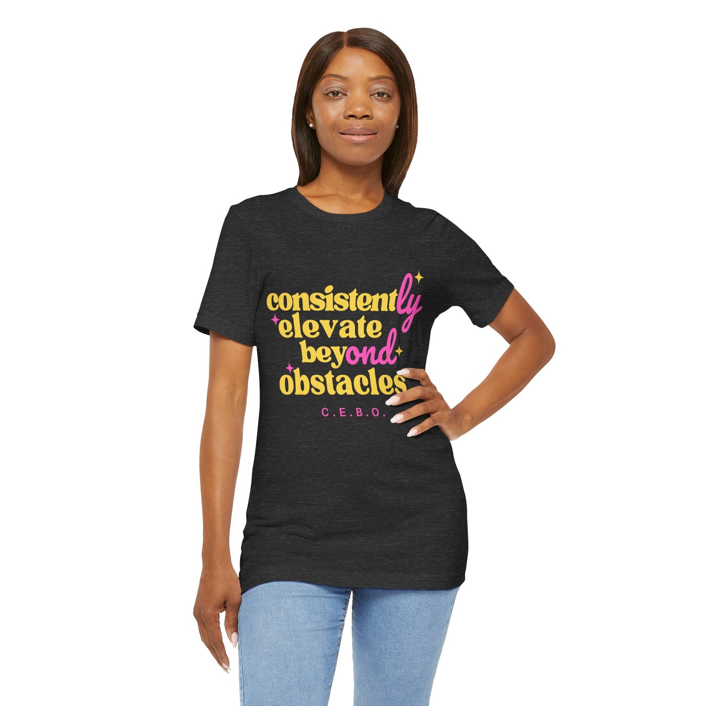 Pretty Consistently Elevate Beyond Obstacles T-Shirt - Yellow