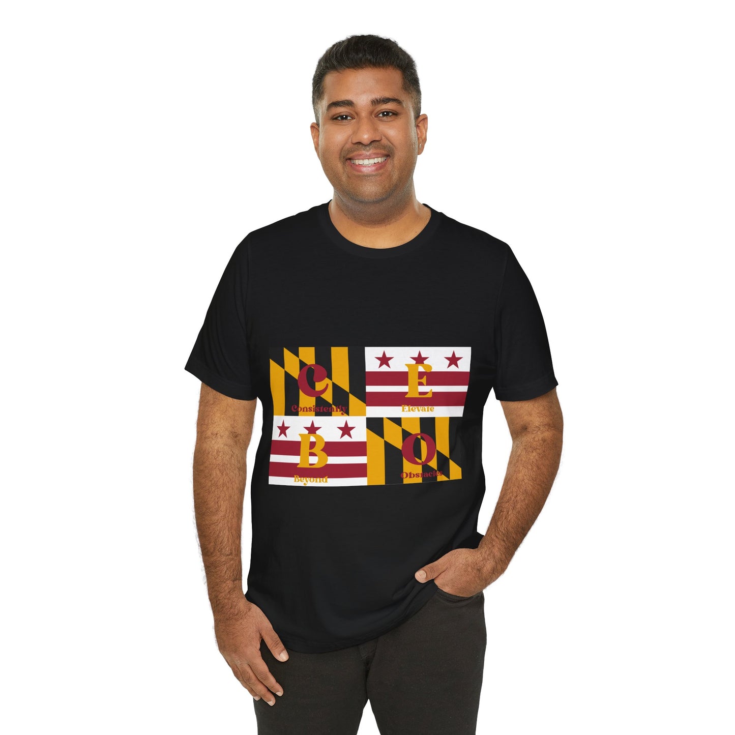 C.E.B.O. - Maryland Flag Geo Block Tee