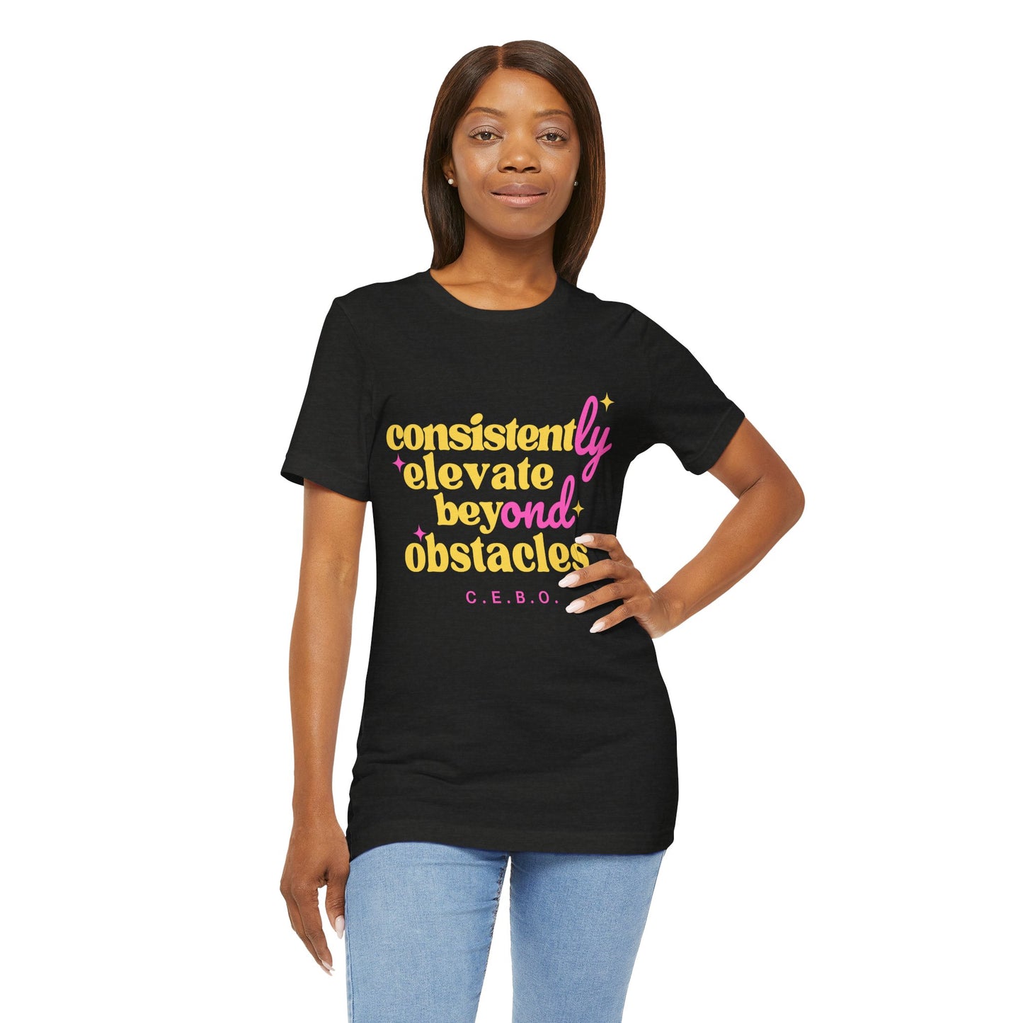 Pretty Consistently Elevate Beyond Obstacles T-Shirt - Yellow