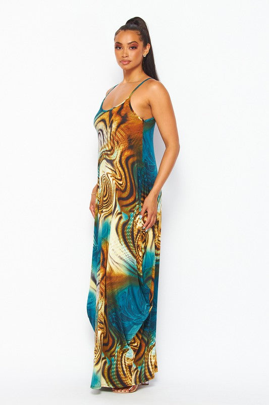 The Swirling Tide Maxi Dress