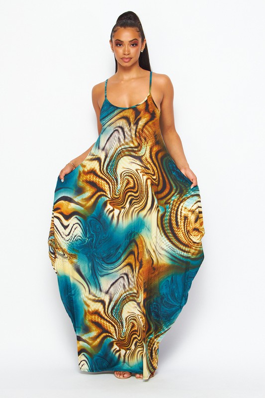 The Swirling Tide Maxi Dress