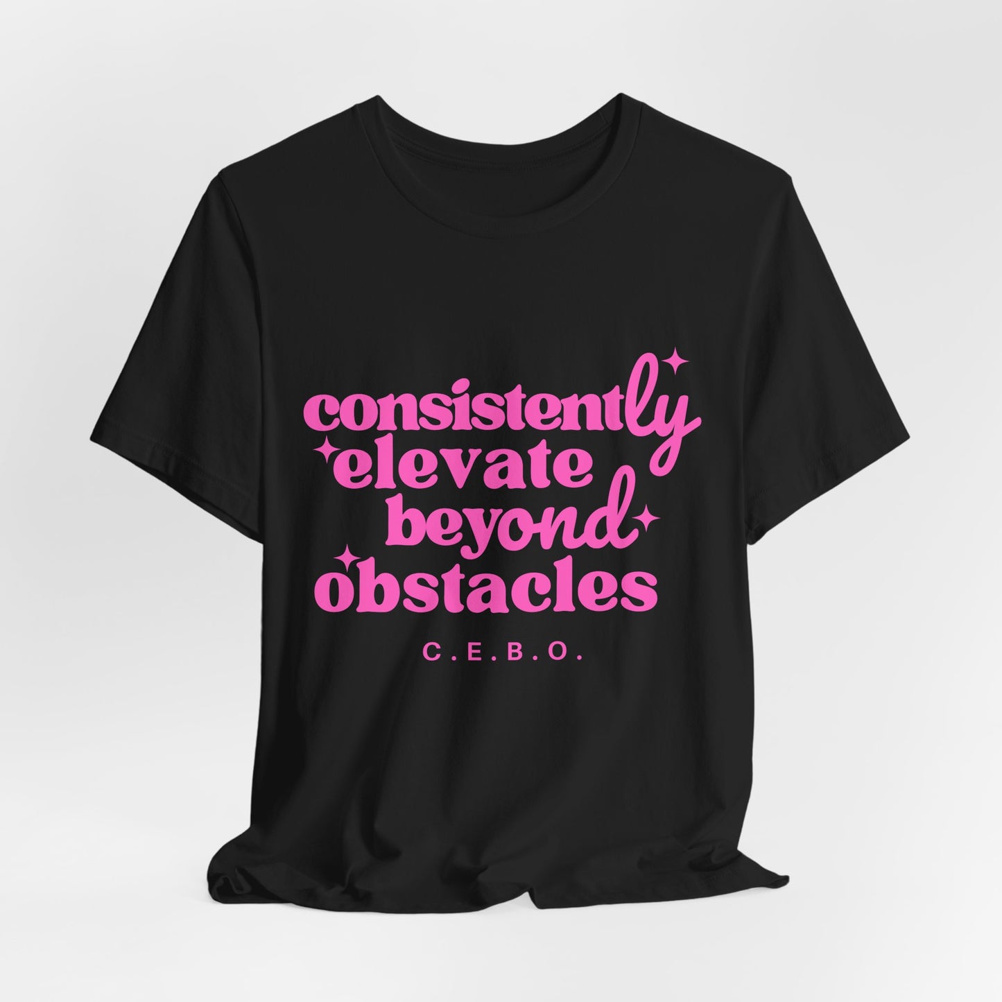 Pretty Consistently Elevate Beyond Obstacles T-Shirt - Pink