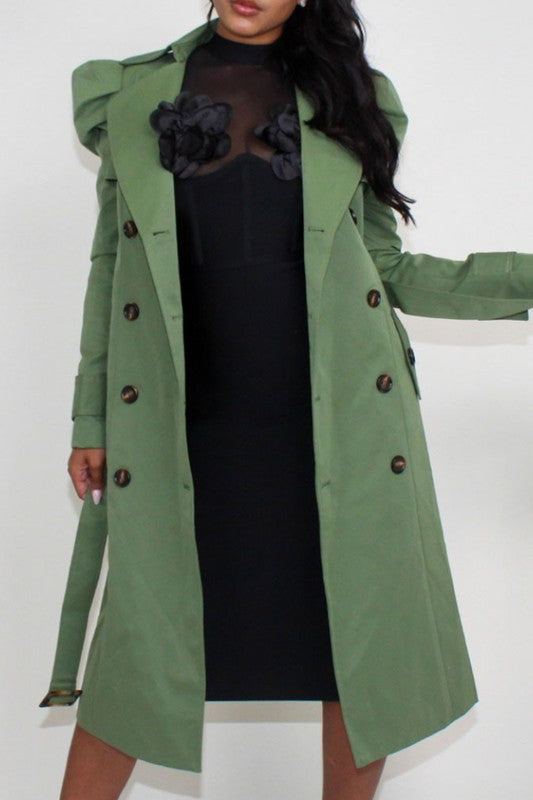Styled & Puffed Trench Coat