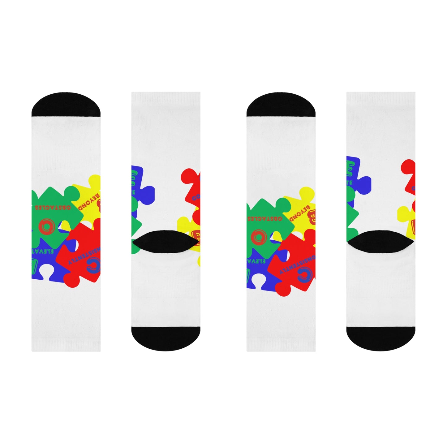 C.E.B.O. - Autism Puzzle Piece Cushioned Crew Socks