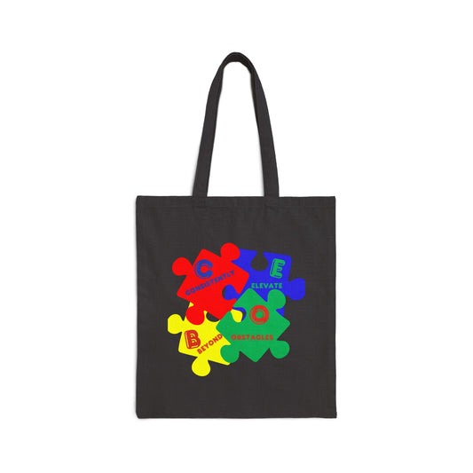 C.E.B.O. Autism Puzzle Piece Cotton Tote Bag