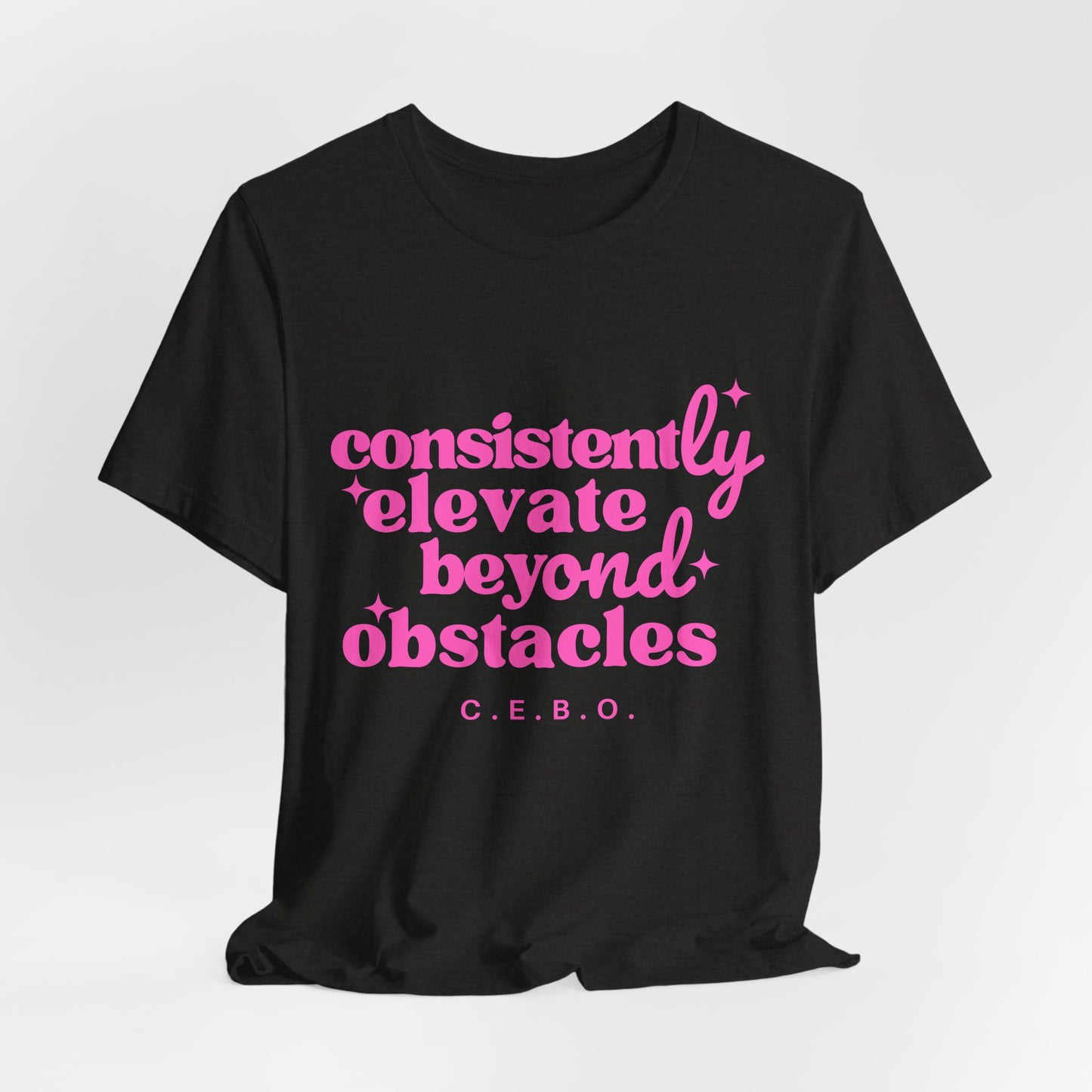 Pretty Consistently Elevate Beyond Obstacles T-Shirt - Pink