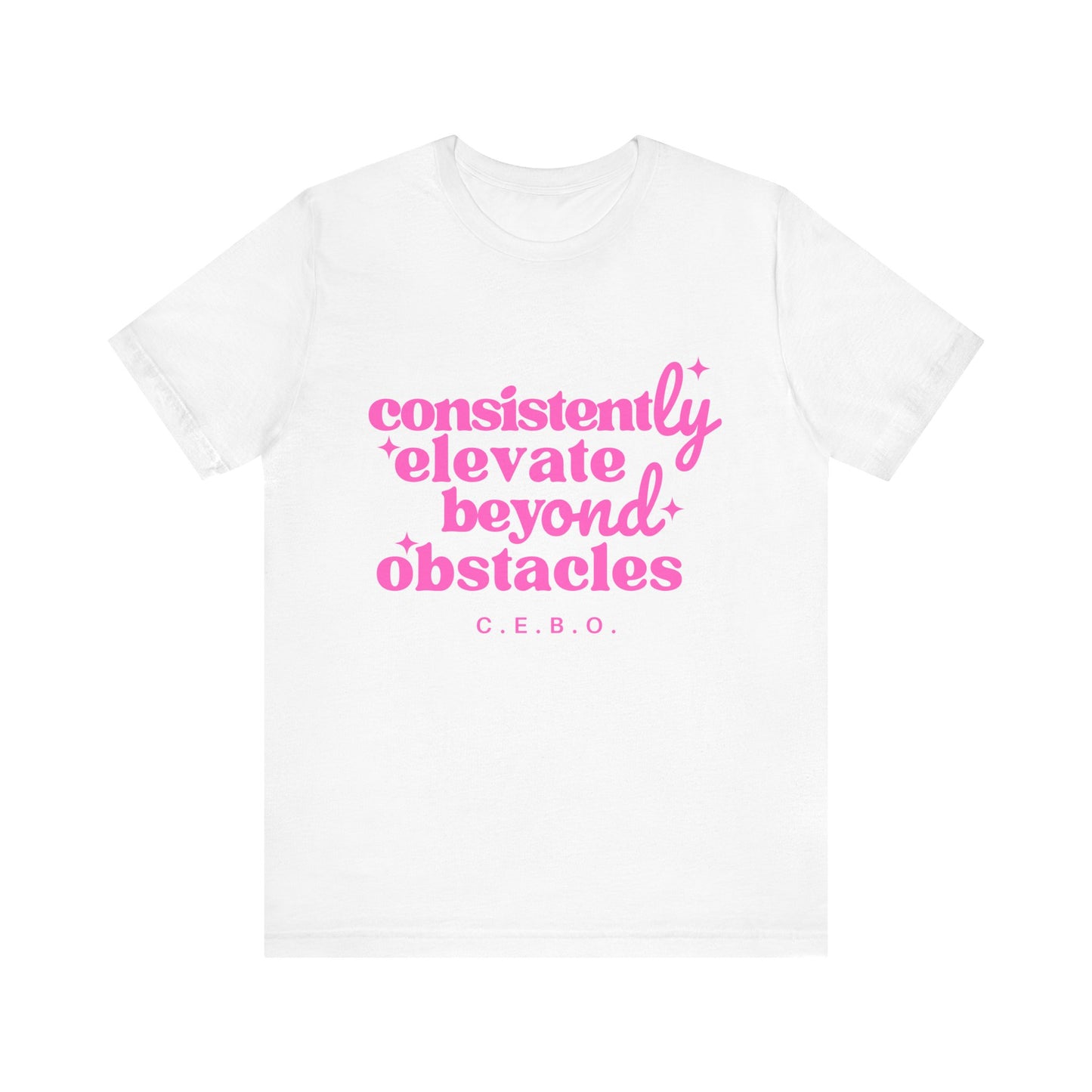 Pretty Consistently Elevate Beyond Obstacles T-Shirt - Pink