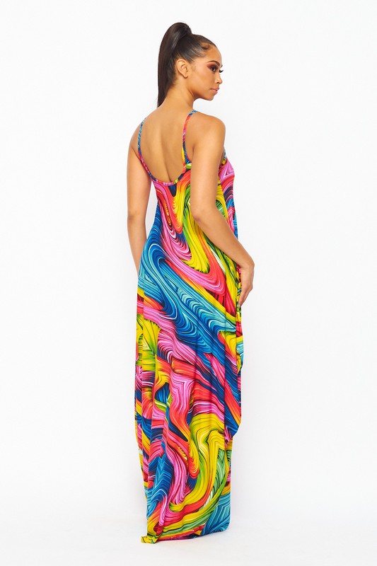 The Rainbow Swirl Maxi Dress
