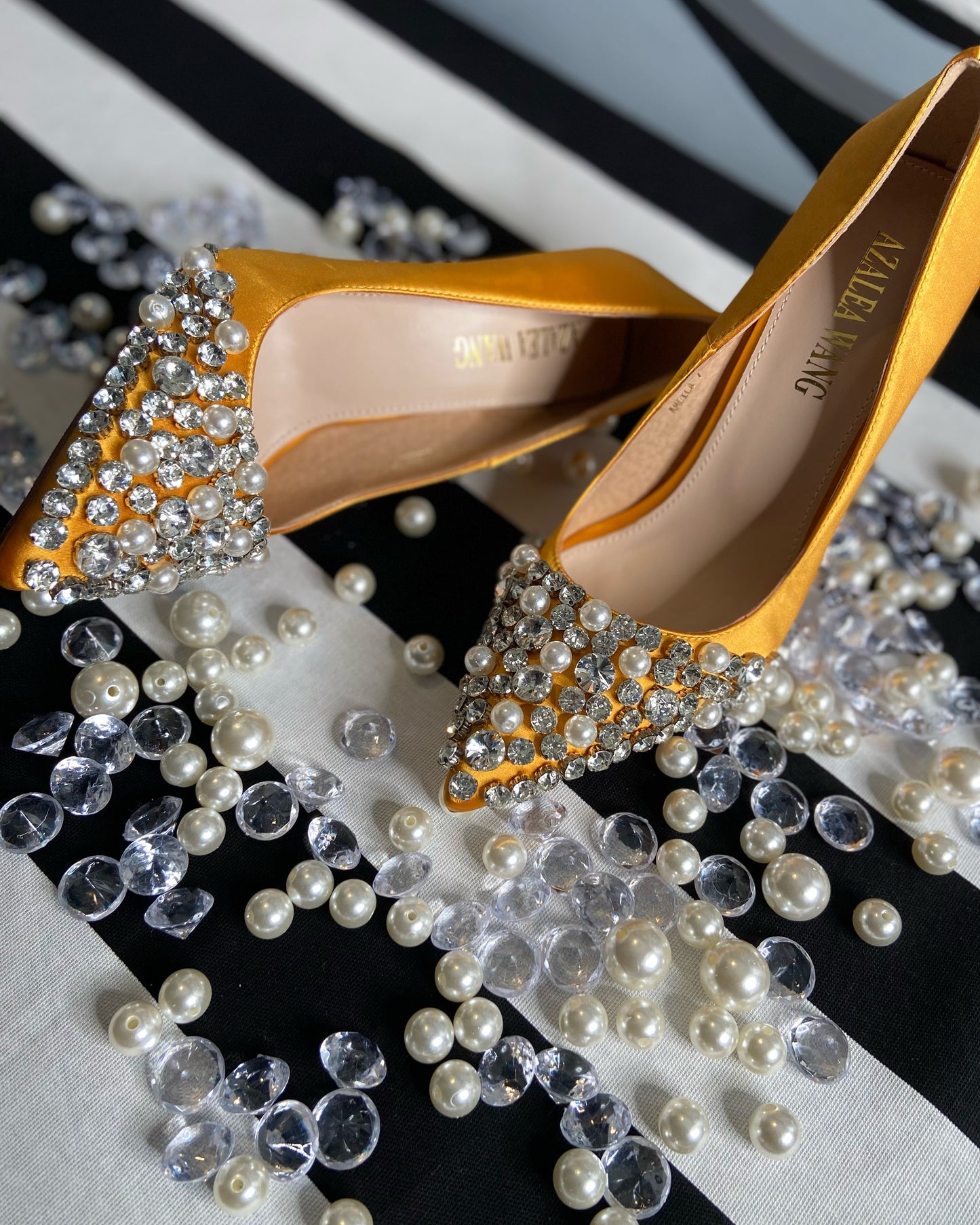 Tip Toeing in Pearls Stilettoes
