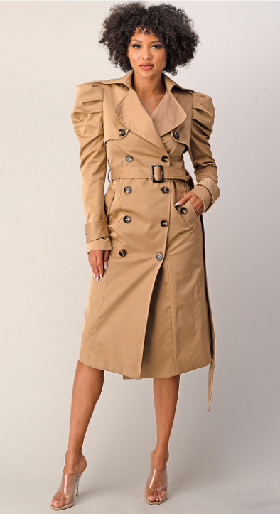 Styled & Puffed Trench Coat