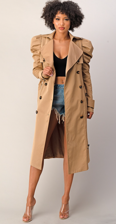 Styled & Puffed Trench Coat