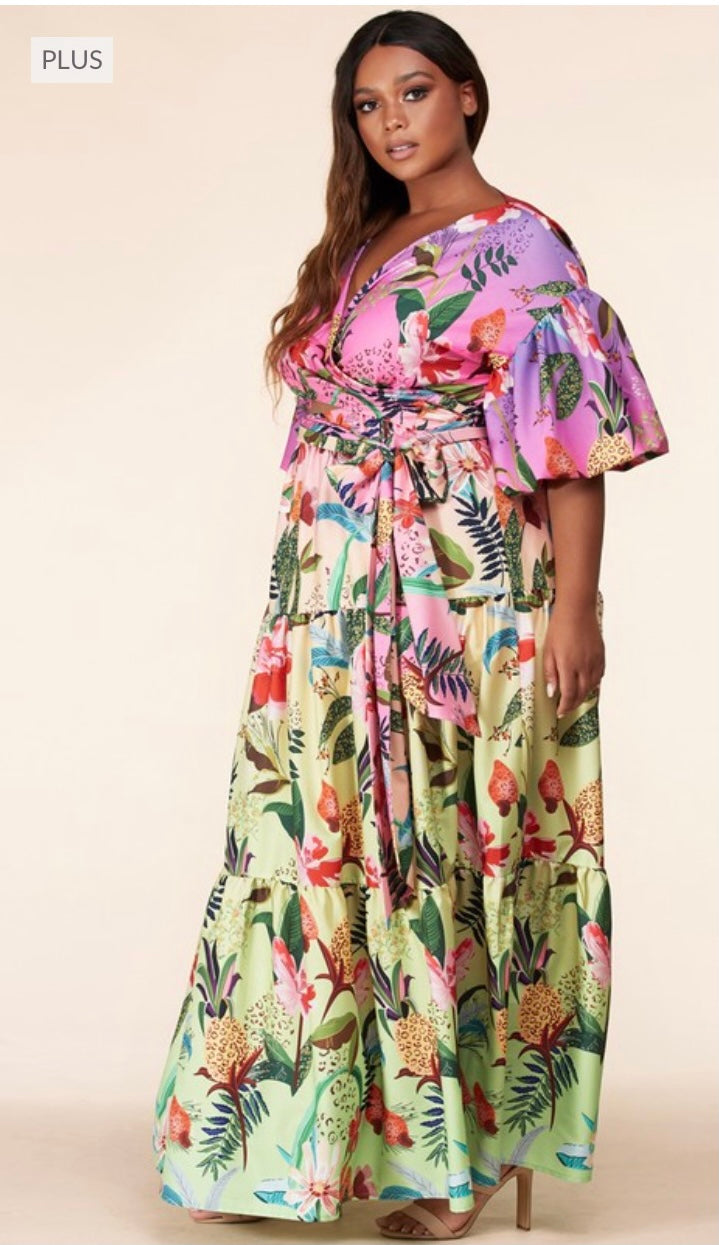 Floral Infusion Maxi Dress