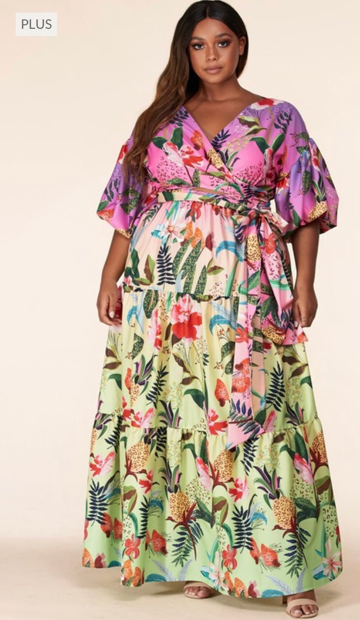 Floral Infusion Maxi Dress