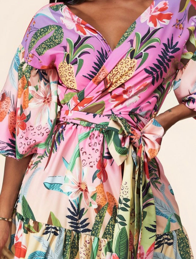 Floral Infusion Maxi Dress