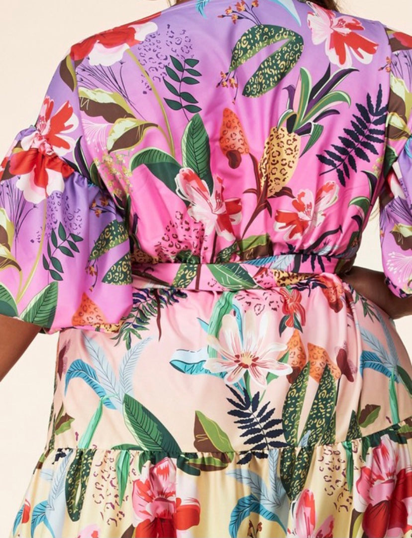 Floral Infusion Maxi Dress