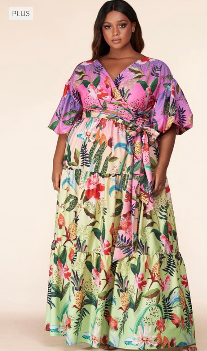 Floral Infusion Maxi Dress