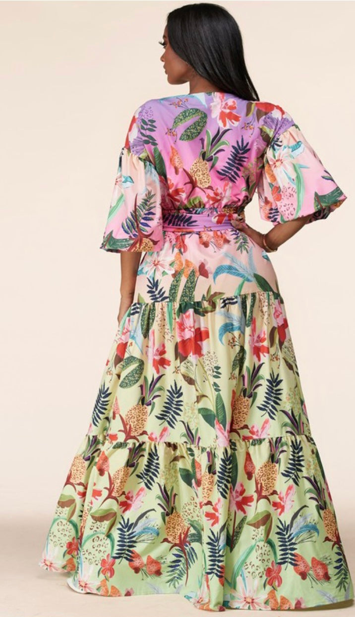 Floral Infusion Maxi Dress