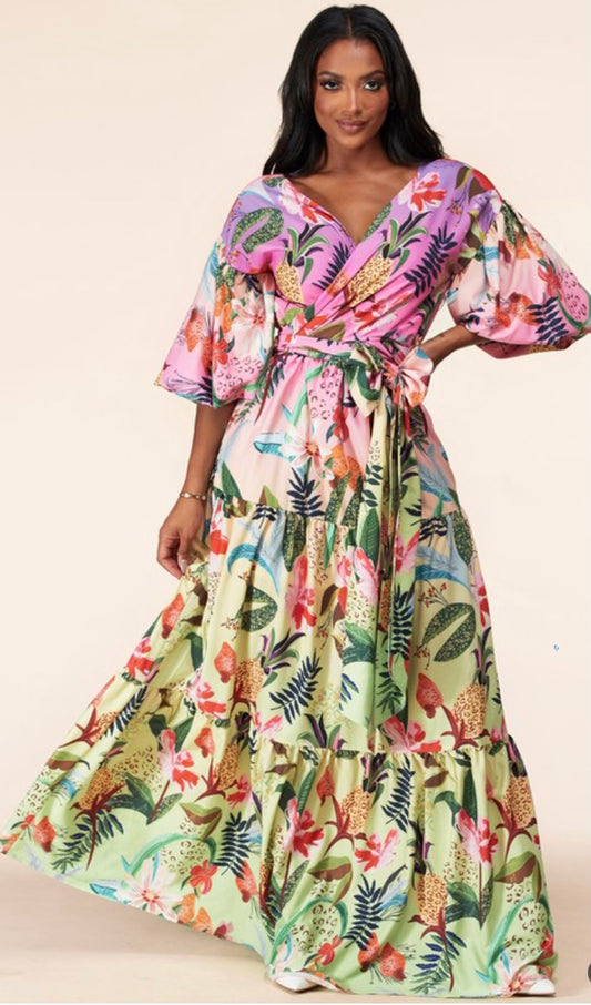 Floral Infusion Maxi Dress